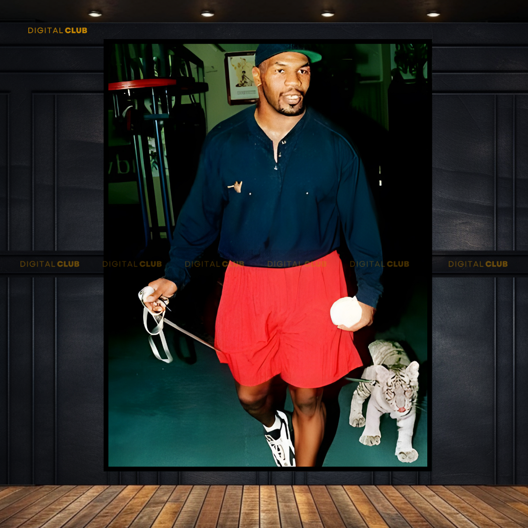 Mike Tyson Tiger Boxing Premium Wall Art
