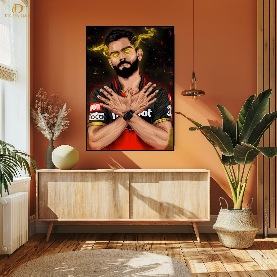 Virat Kohli 10 - Cricket - Premium Wall Art