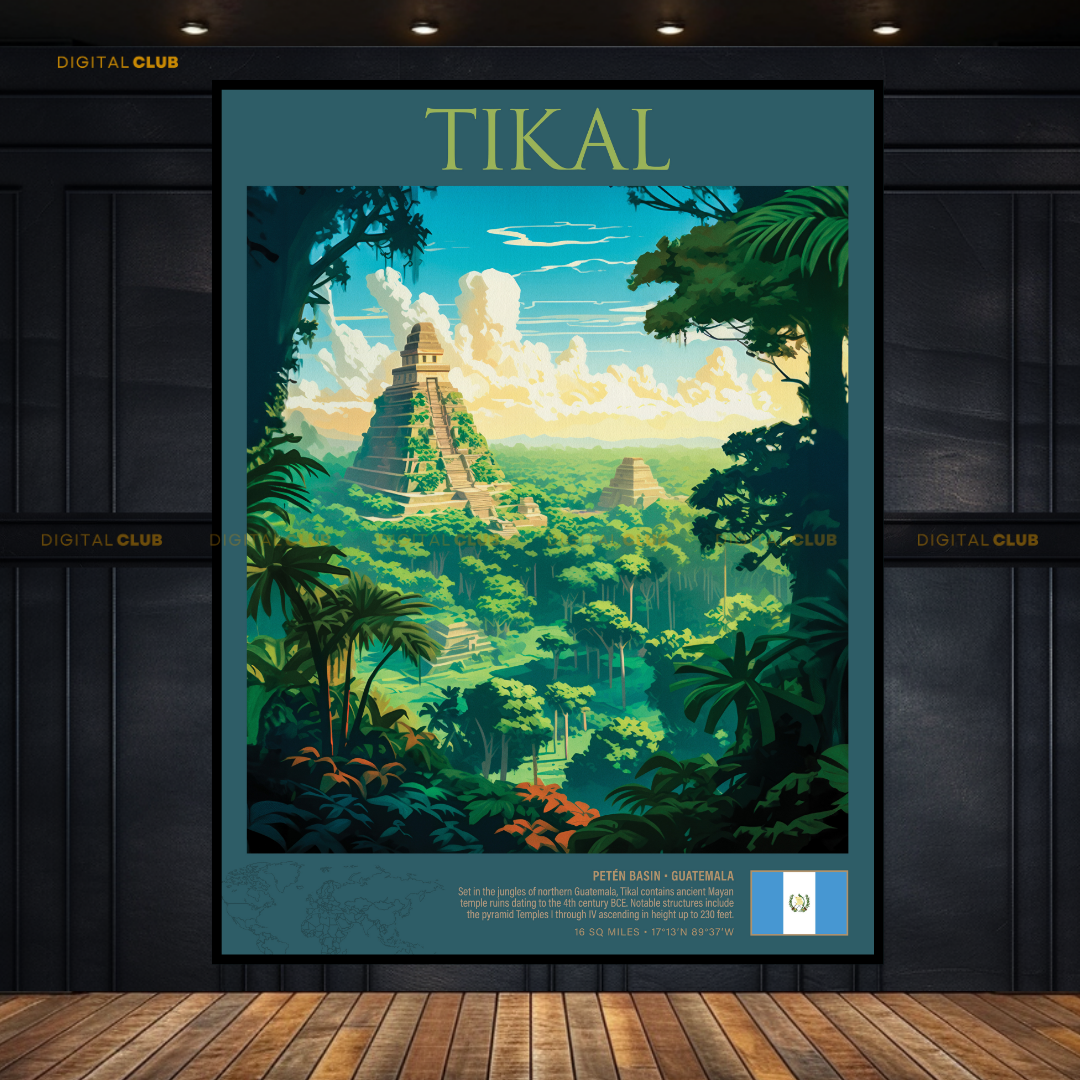 Tikal Guatemala Premium Wall Art