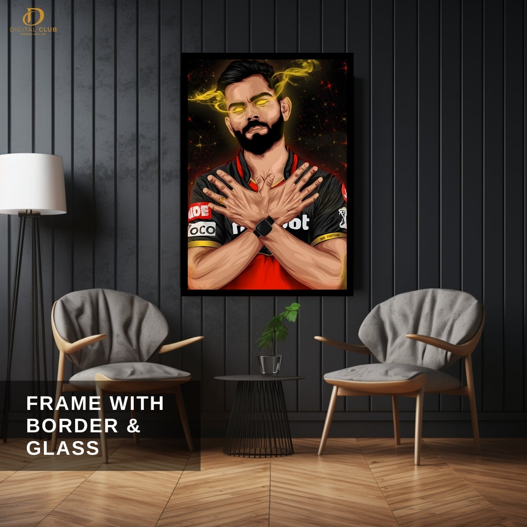 Virat Kohli 10 - Cricket - Premium Wall Art