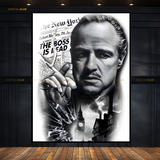 The Godfather Marlon Brando Sketch Premium Wall Art