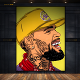 Chris Brown - Music Artist - Premium Wall Art