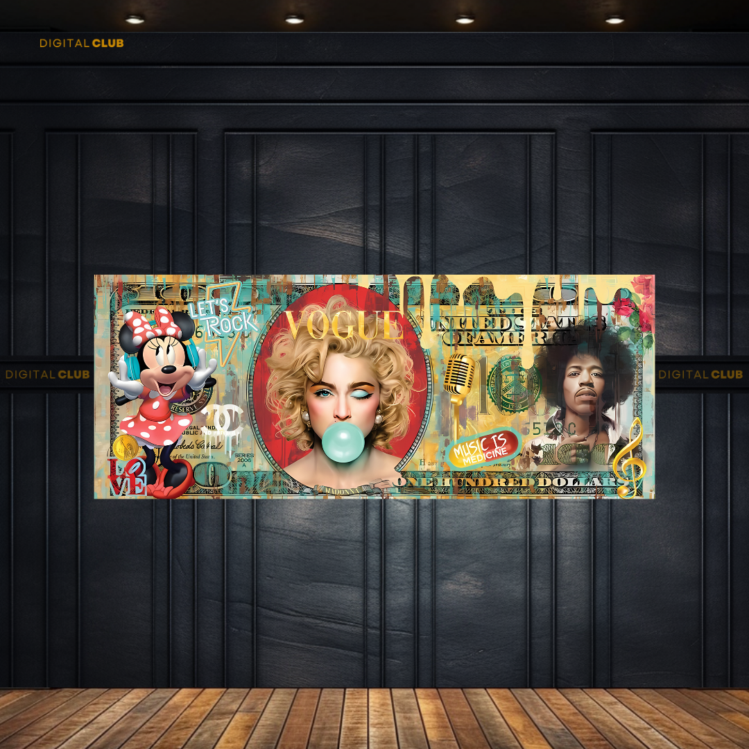 Dollar Bill Artwork 4 - Ultra-Wide Wall Art