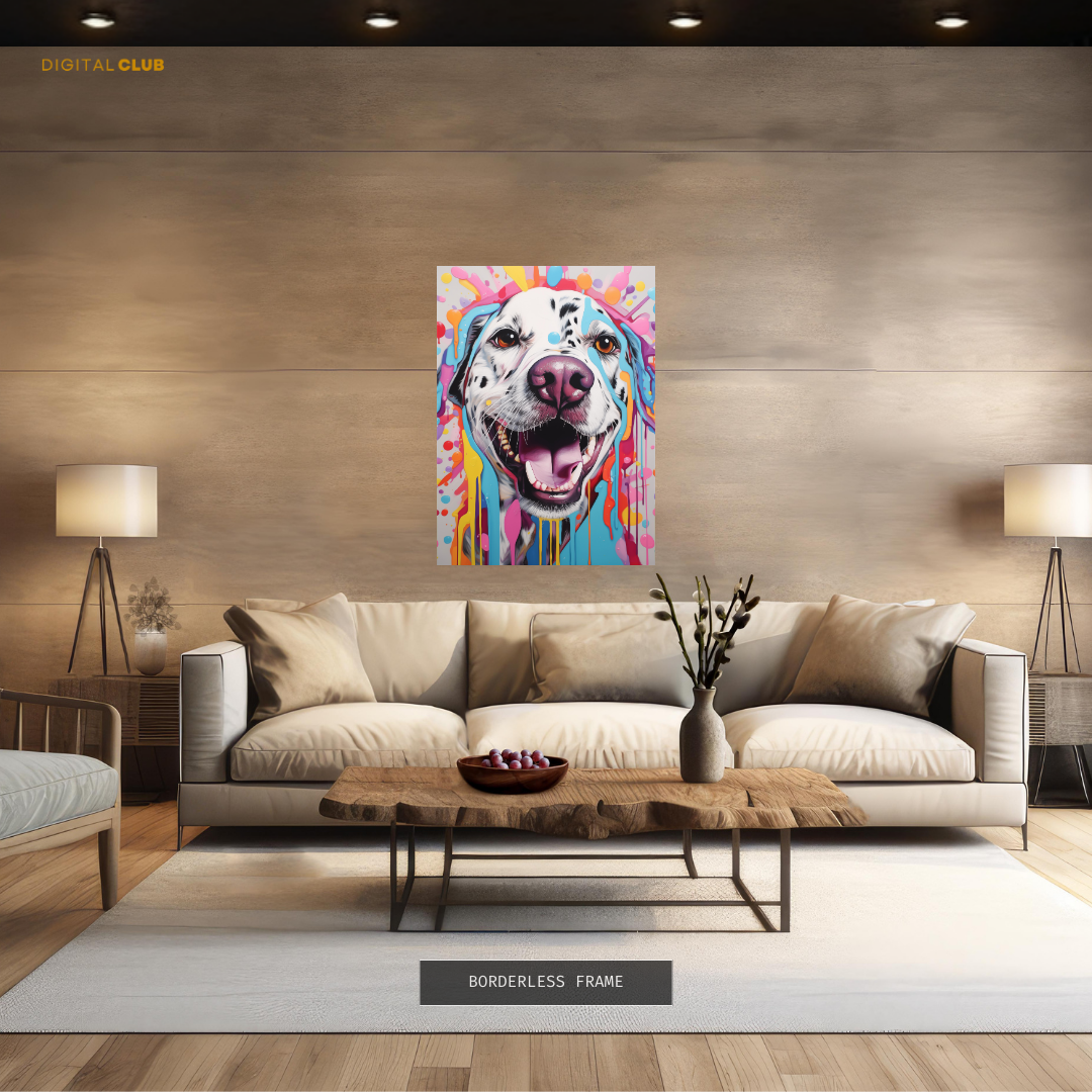 Dog Colour Splash Premium Wall Art