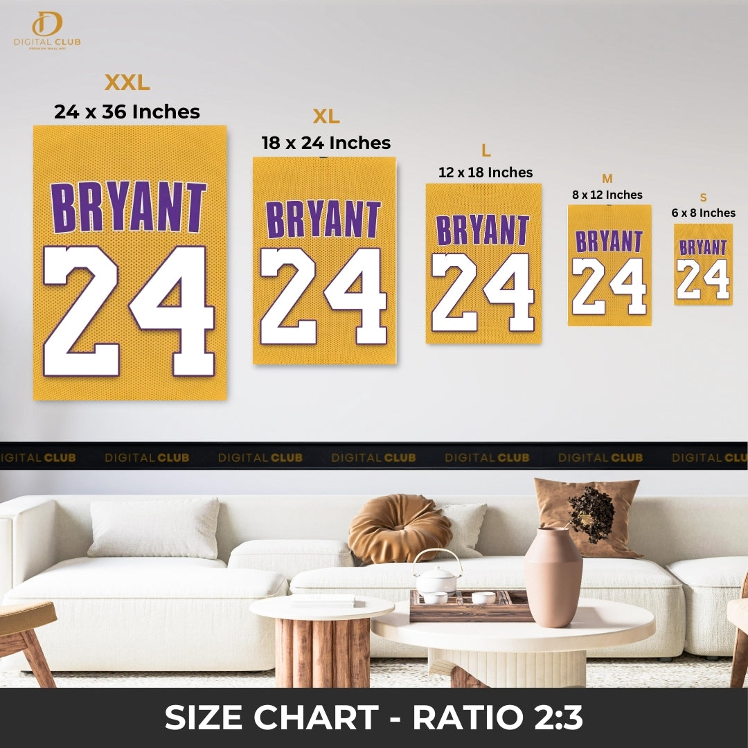 Bryant 24 - Basketball - Premium Wall Art