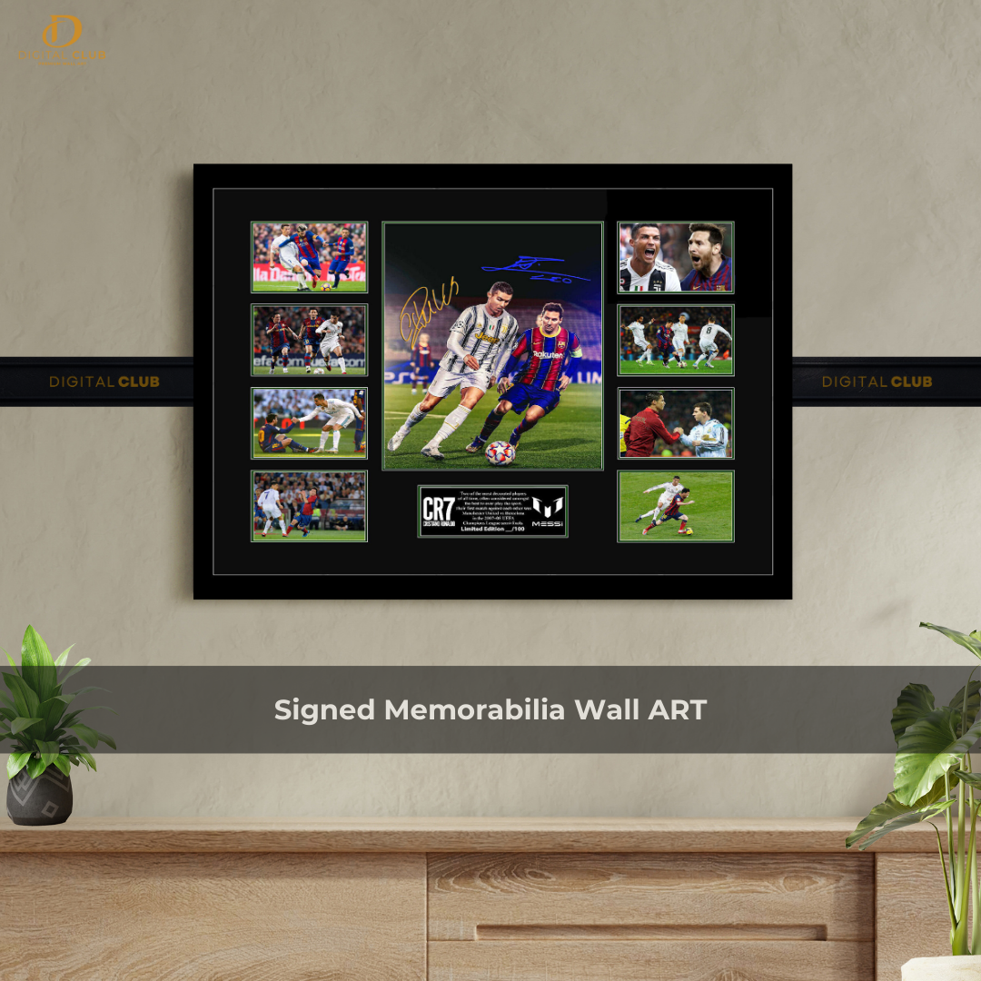 Messi x Ronaldo - Signed Memorabilia - Wall Art