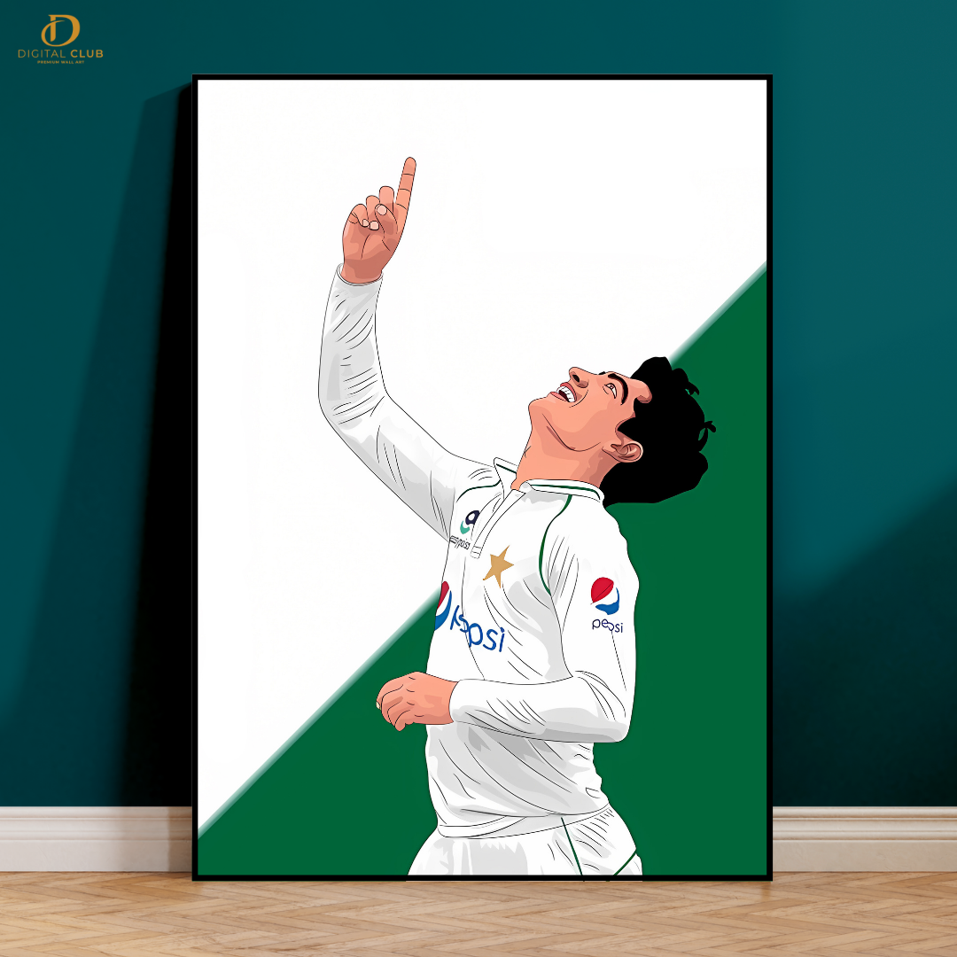 Naseem Shah - Cricket - Premium Wall Art