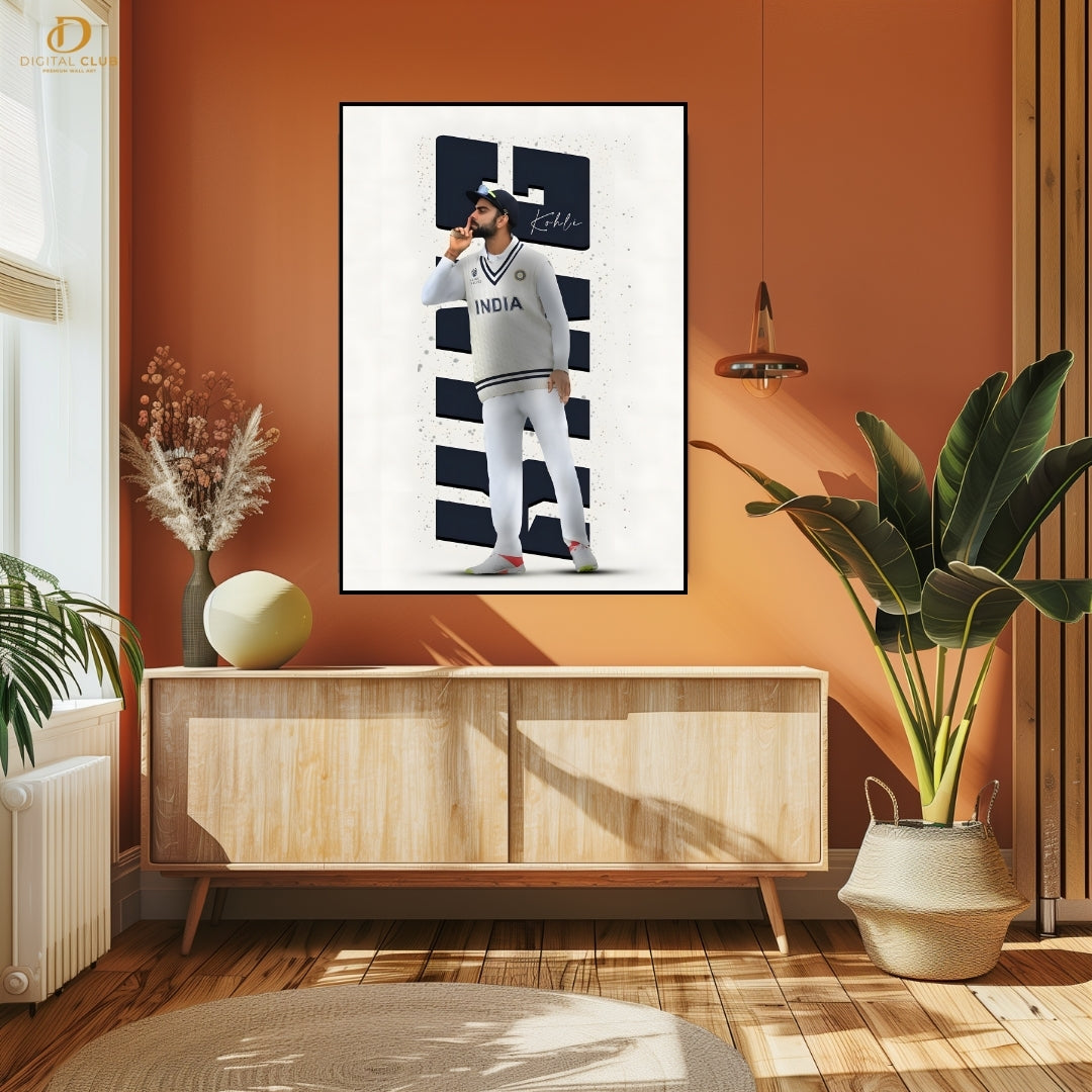 Virat Kohli 12 - Cricket - Premium Wall Art