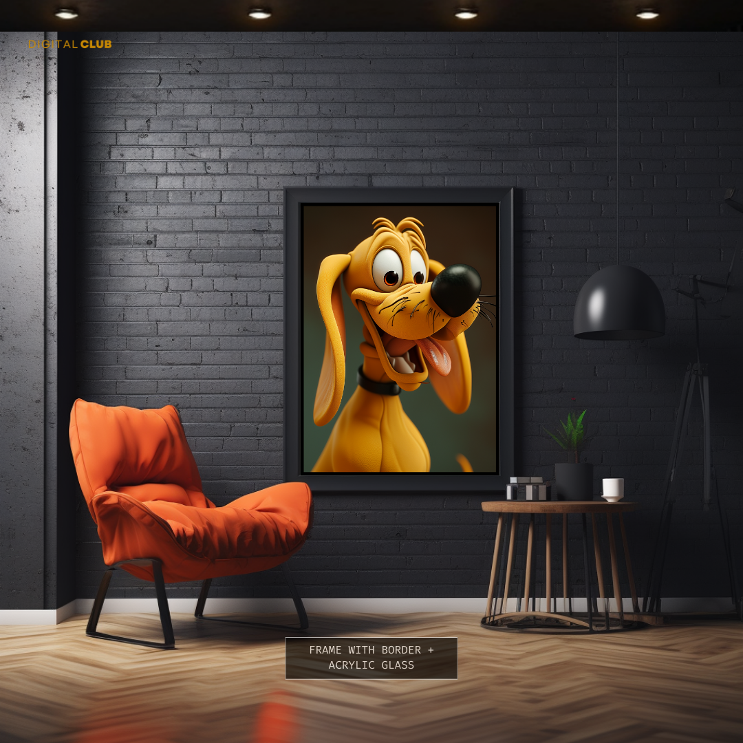 Pluto Disney Artwork Premium Wall Art