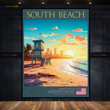 South Beach USA Premium Wall Art