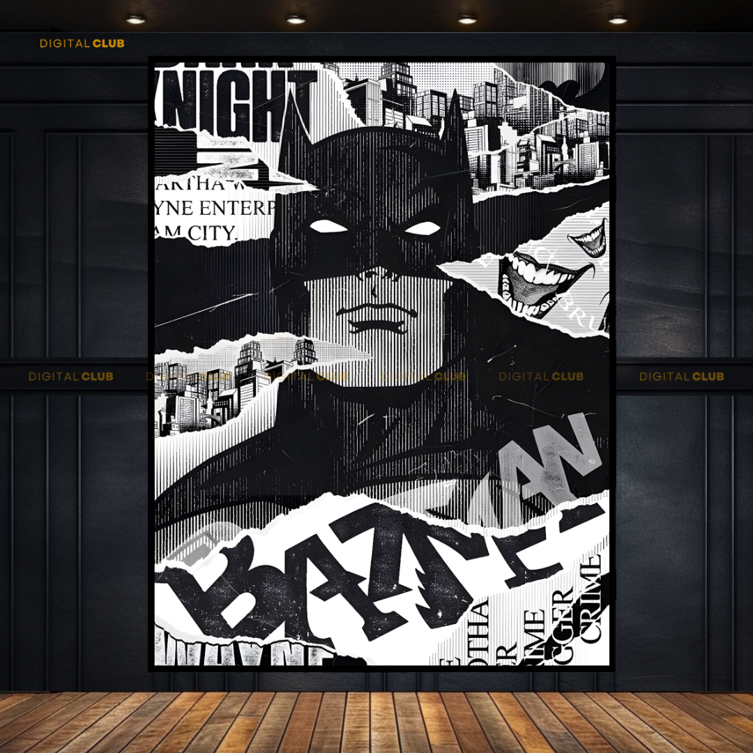 Batman Movie Comic Page Premium Wall Art