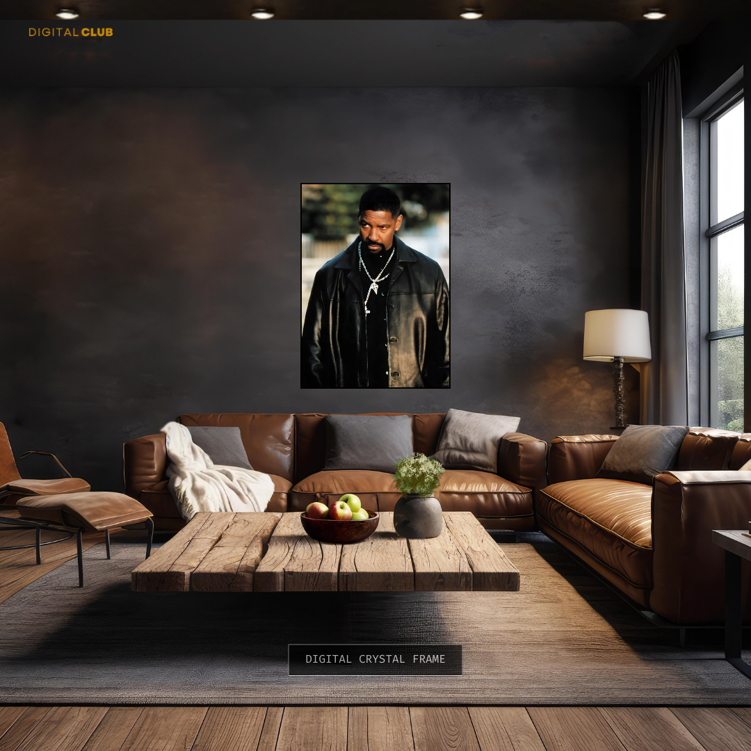 Denzel Washington Black jacket Premium Wall Art