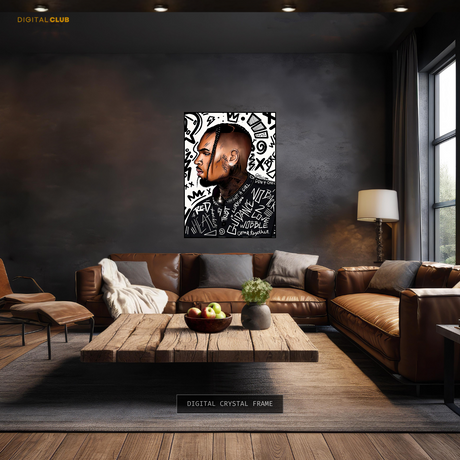 Chris Brown 1 - Music Artist - Premium Wall Art