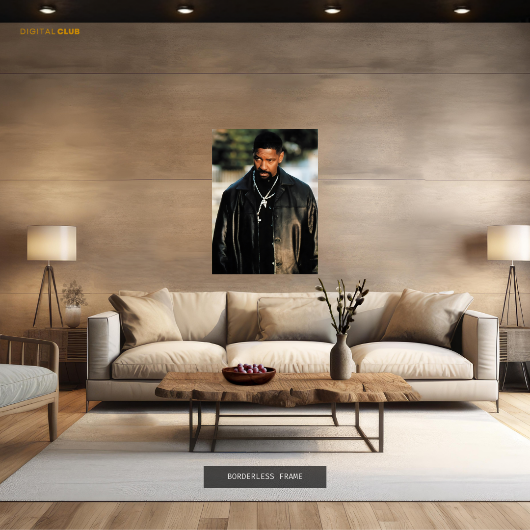 Denzel Washington Black jacket Premium Wall Art