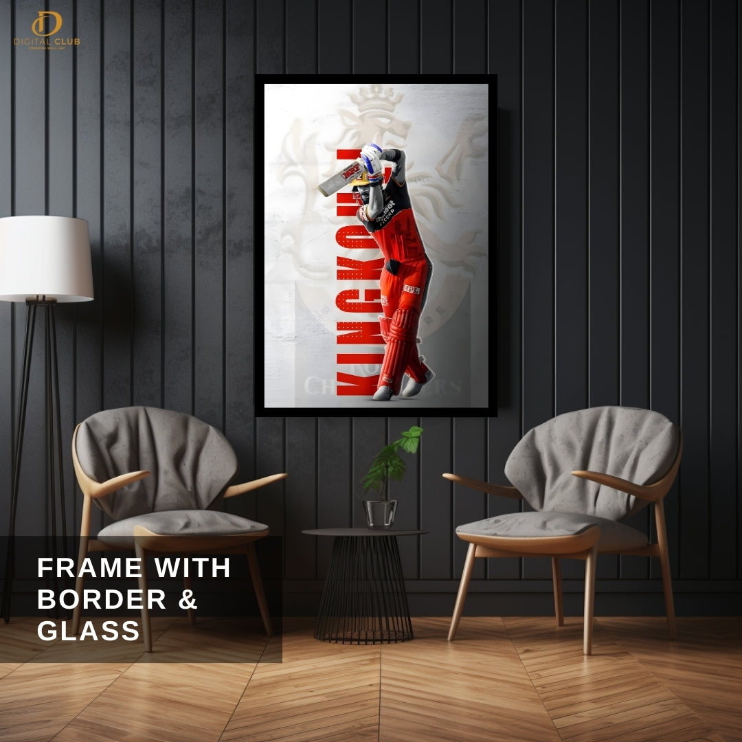 Virat Kohli 14 - Cricket - Premium Wall Art