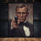 James Bond Daniel Craig Premium Wall Art