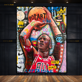 Michael Jordan Pop ART Basketball Premium Wall Art