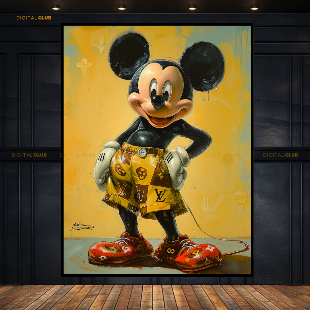 Mickey Mouse Lv Shorts 1 Premium Wall Art