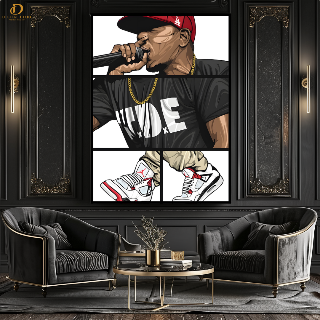 Rapper x Jordans - Artwork - Premium Wall Art