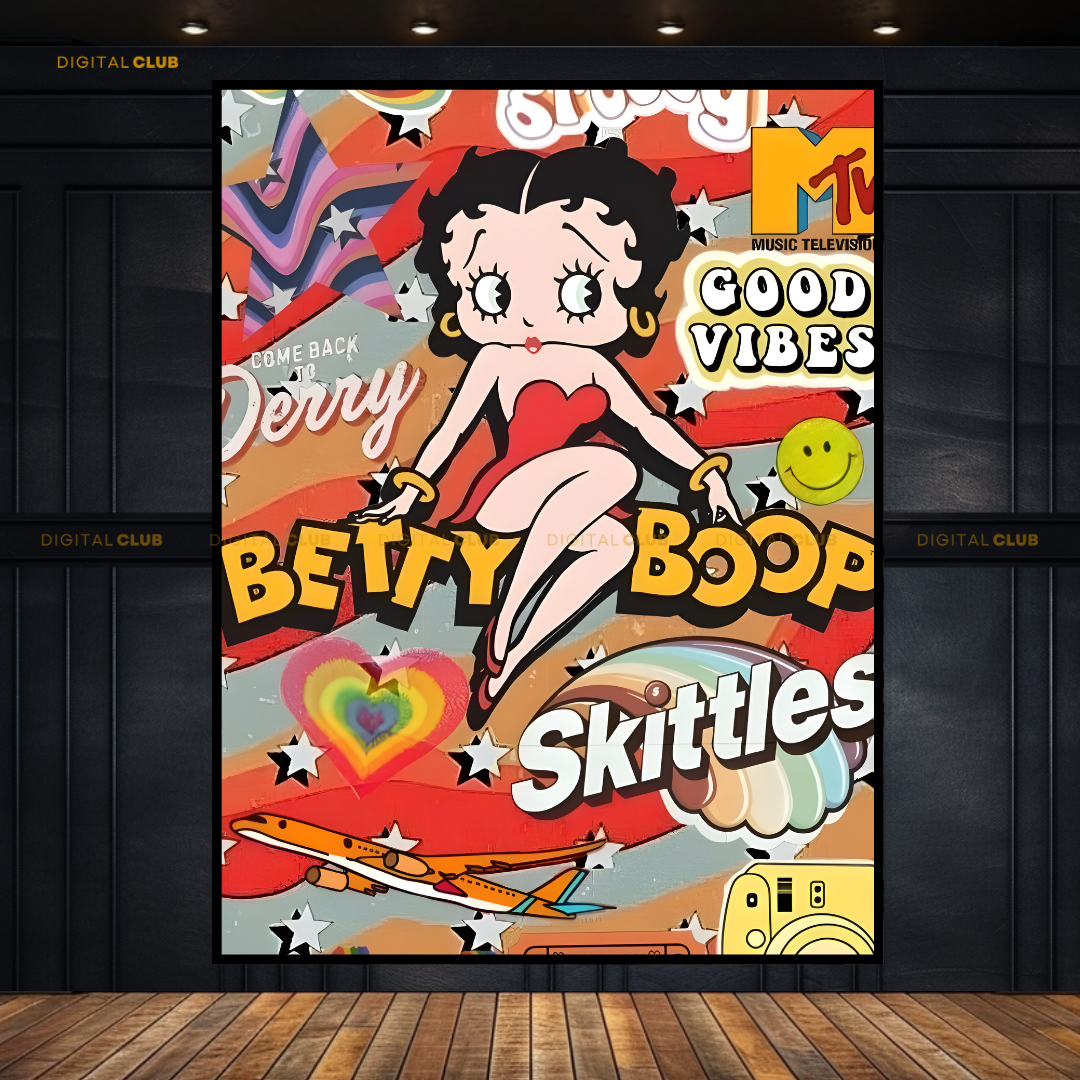 Betty Boop Pop ART Premium Wall Art