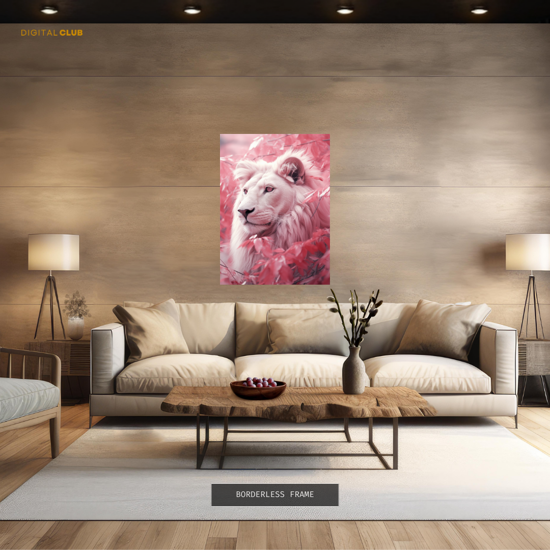 White Lion - Animal & Wildlife Premium Wall Art