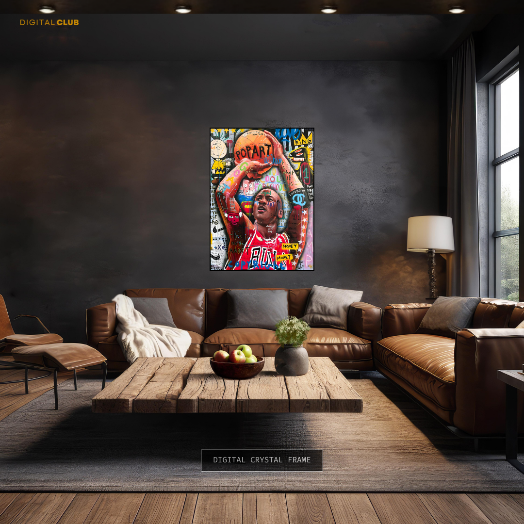 Michael Jordan Pop ART Basketball Premium Wall Art