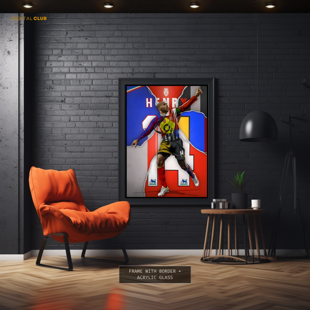 Thierry Henry - Football - Premium Wall Art
