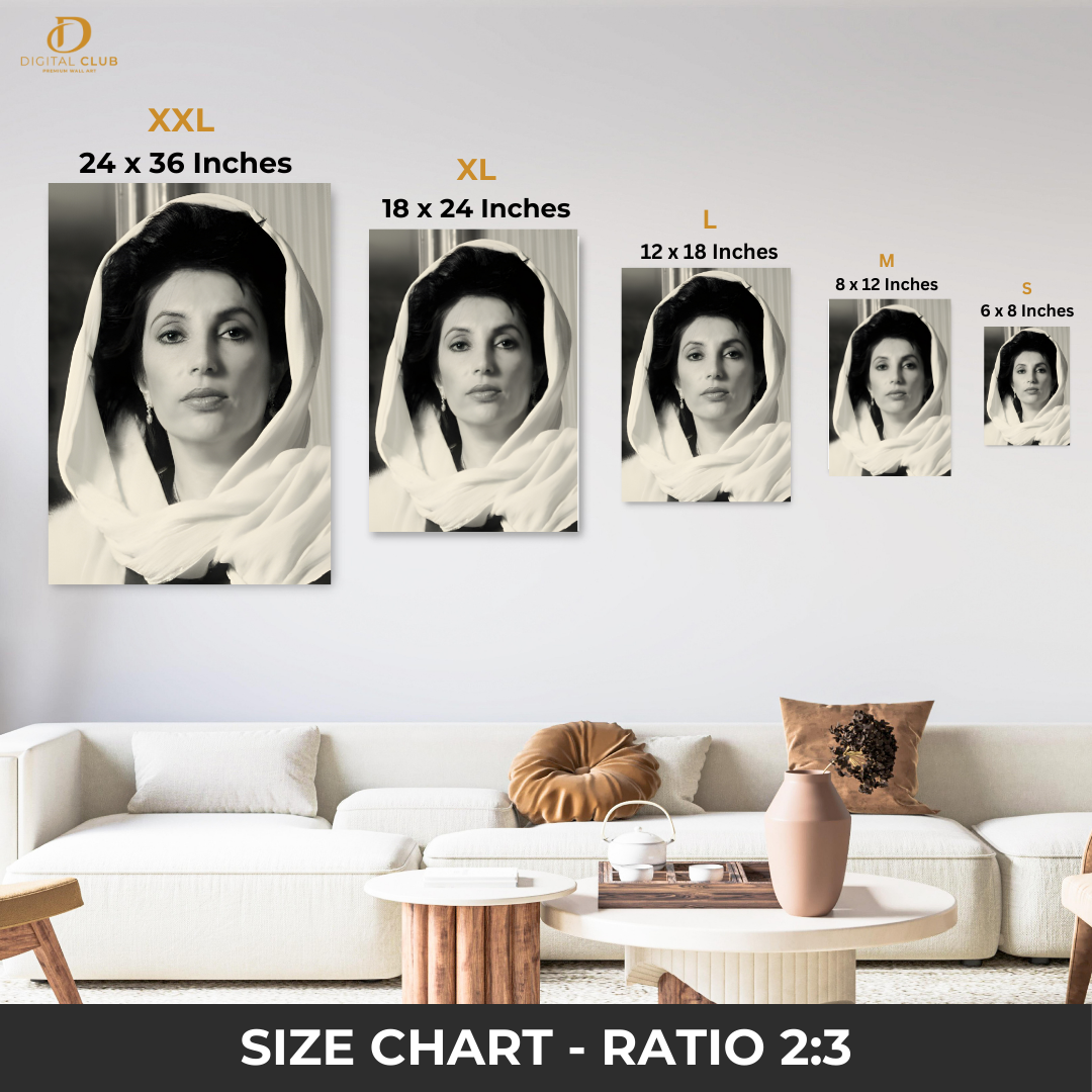 Benazir Bhutto - Pakistan - Premium Wall Art