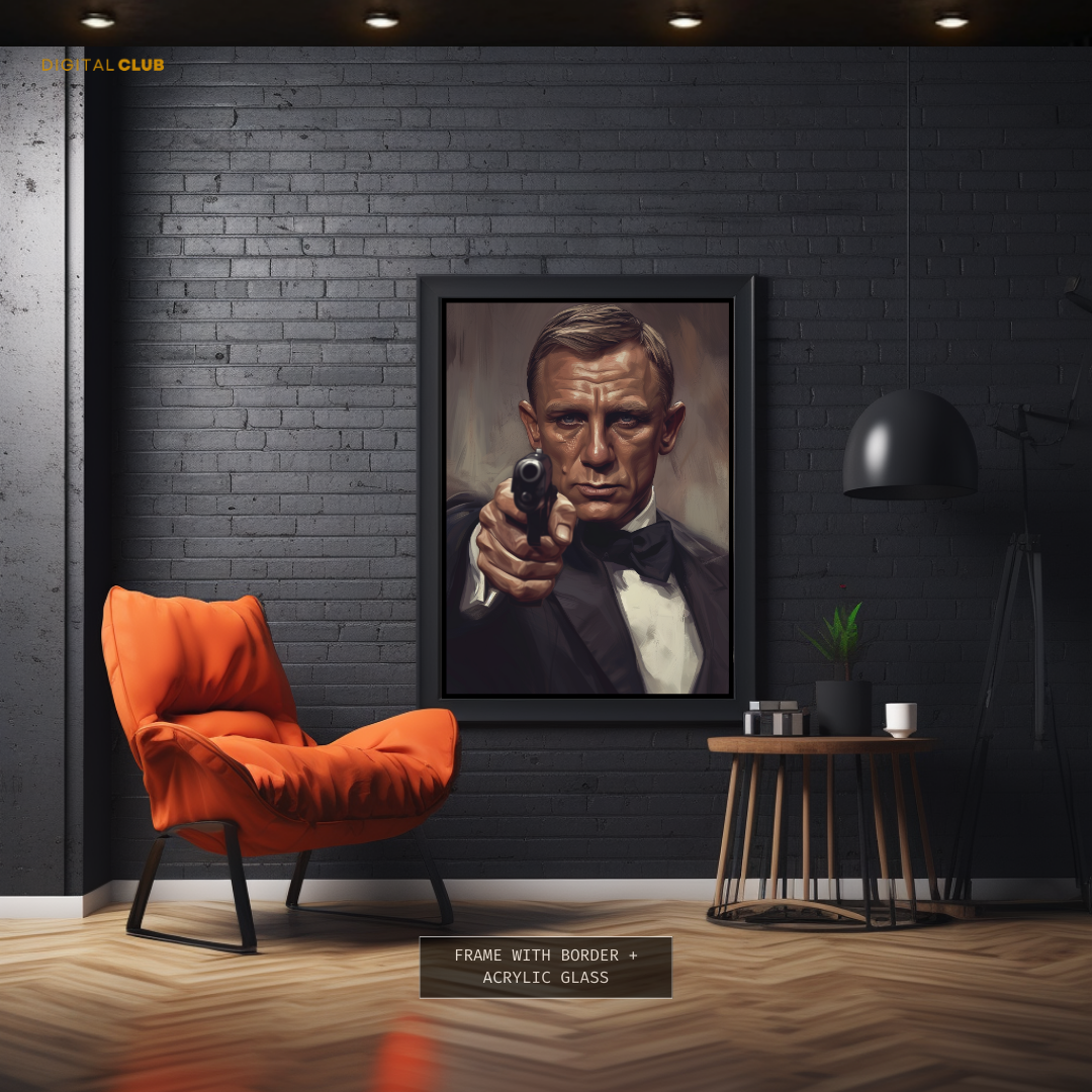 James Bond Daniel Craig Premium Wall Art