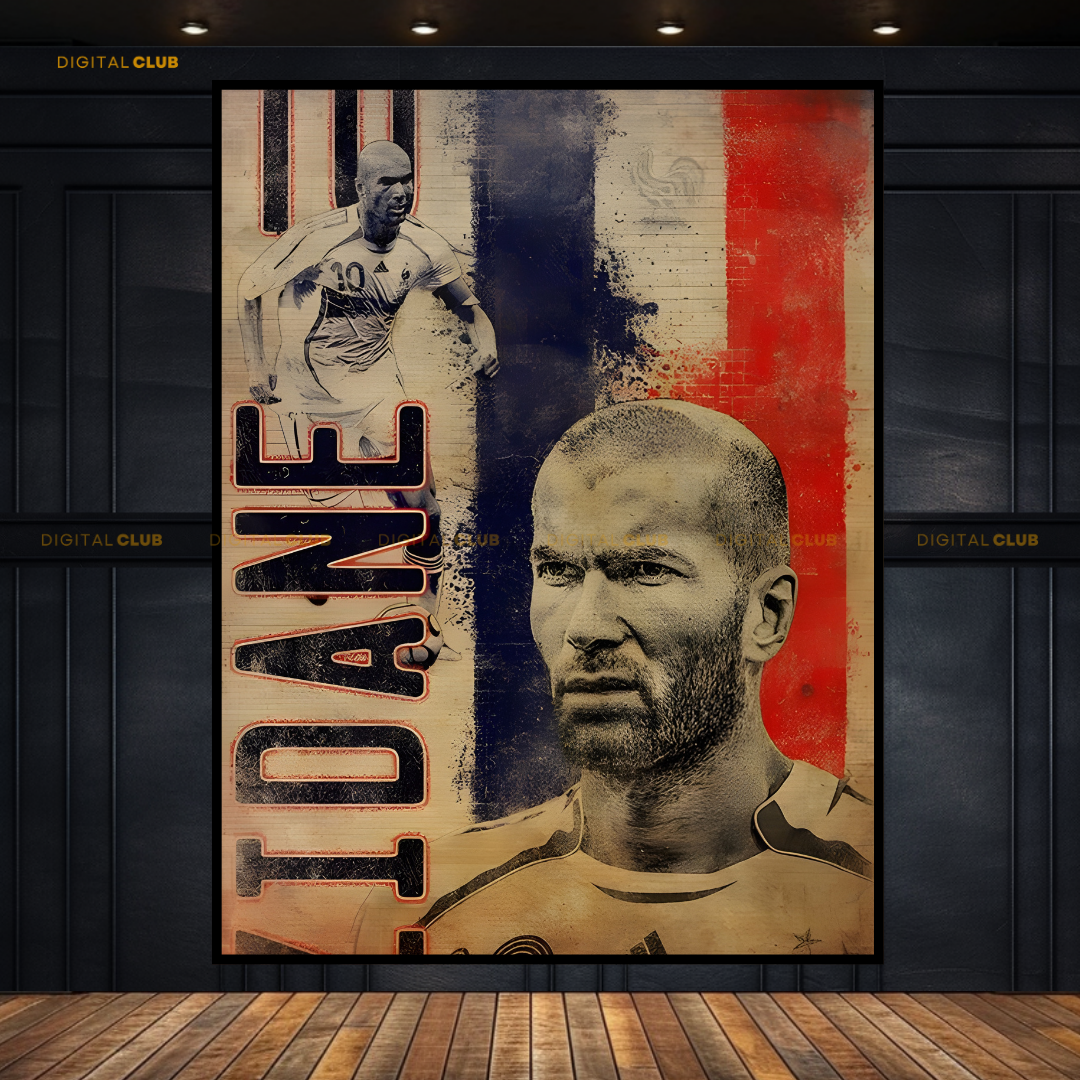 Zidane - Football - Premium Wall Art
