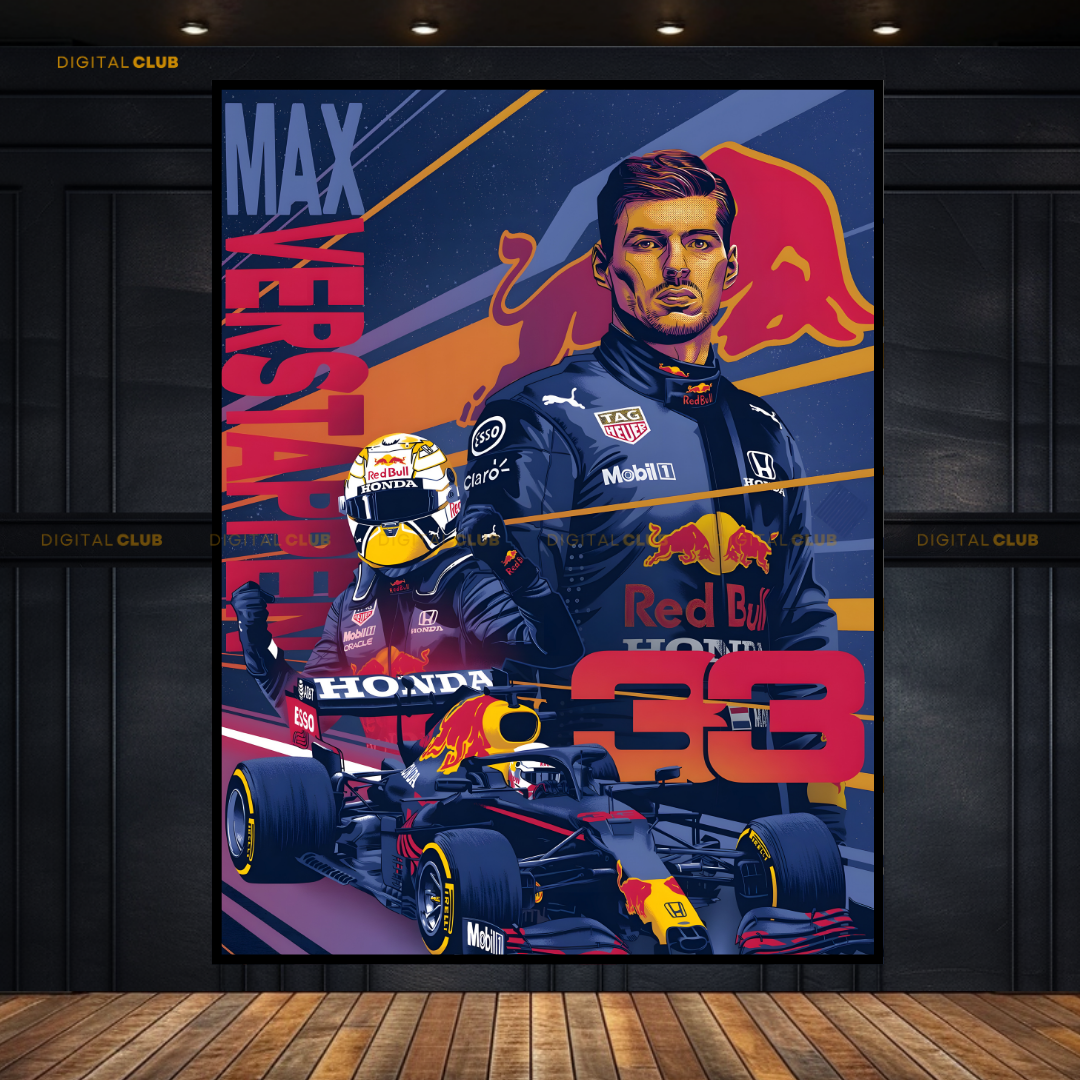 MAX Verstappen 33 F1 Premium Wall Art