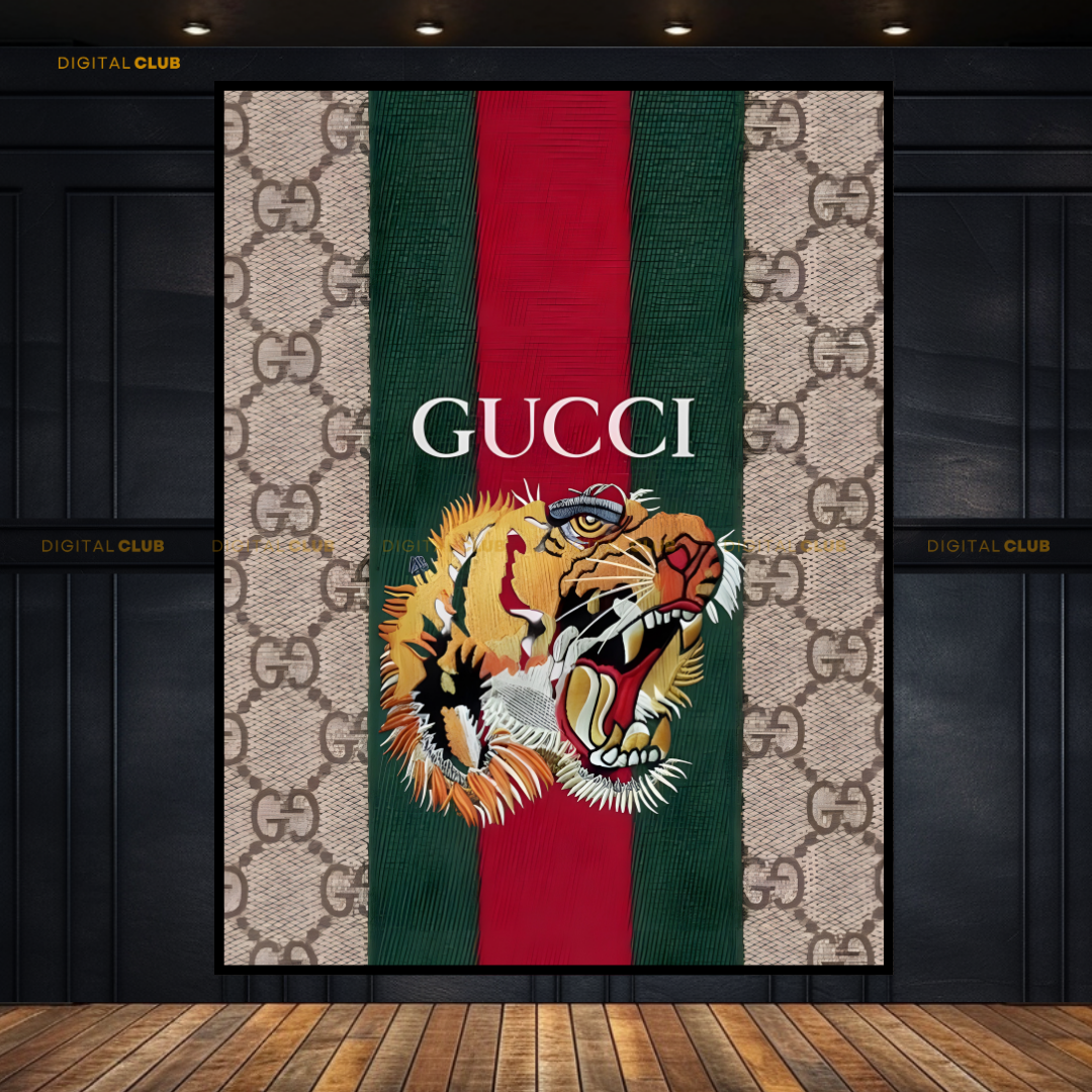 Gucci Tiger - Luxury Brand - Premium Wall Art