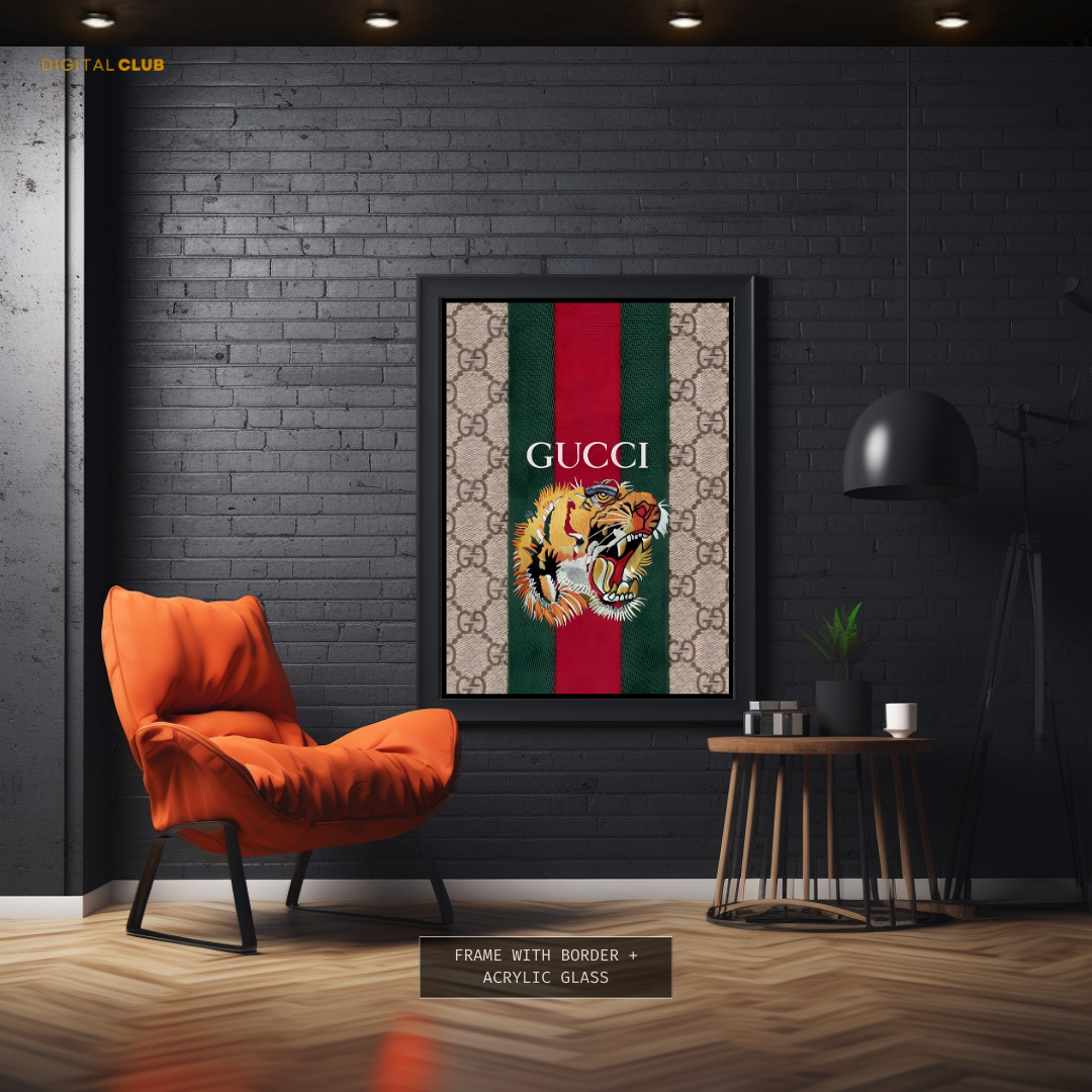 Gucci Tiger - Luxury Brand - Premium Wall Art