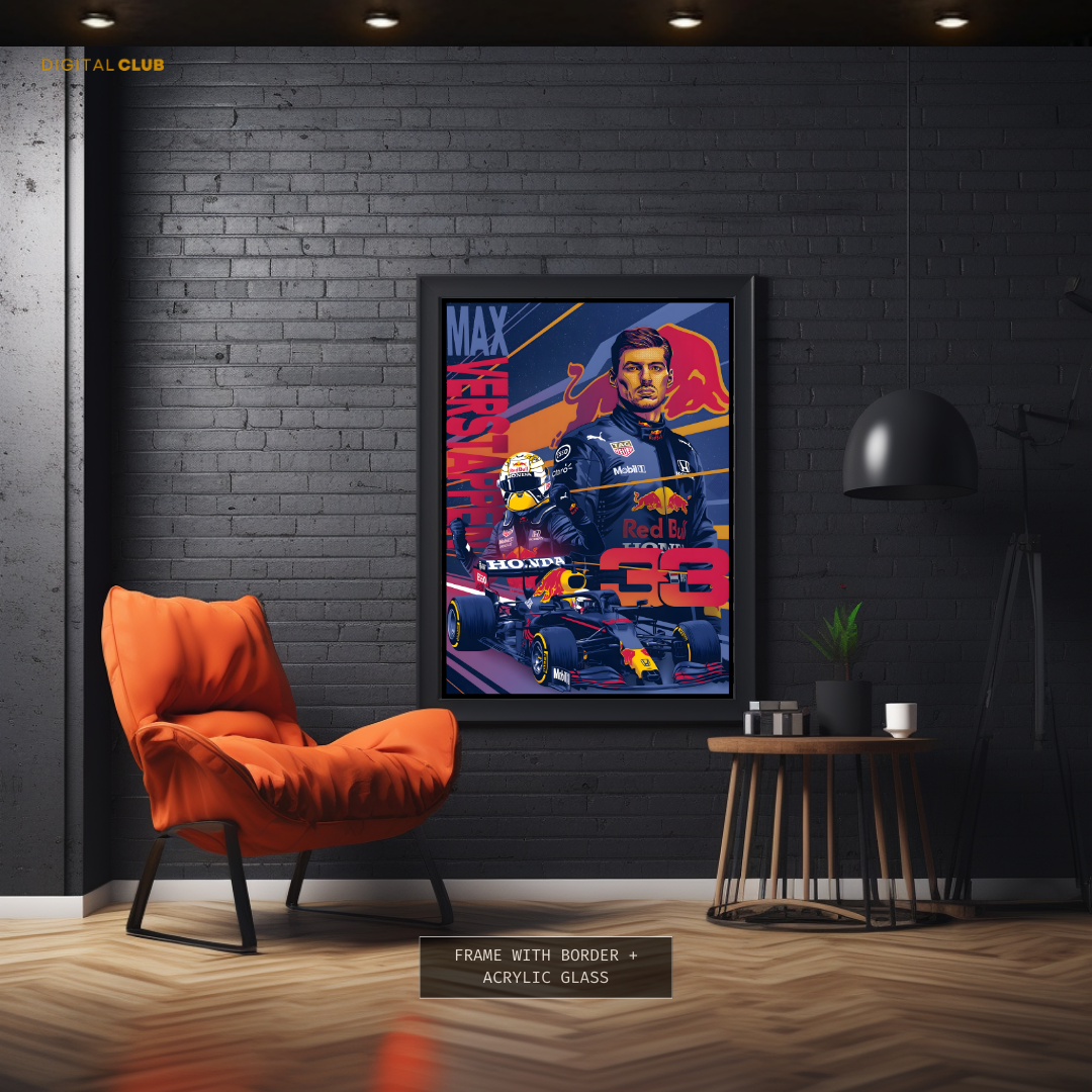 MAX Verstappen 33 F1 Premium Wall Art