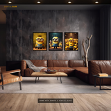 Minions Artwork - 3 Panel Wall Art