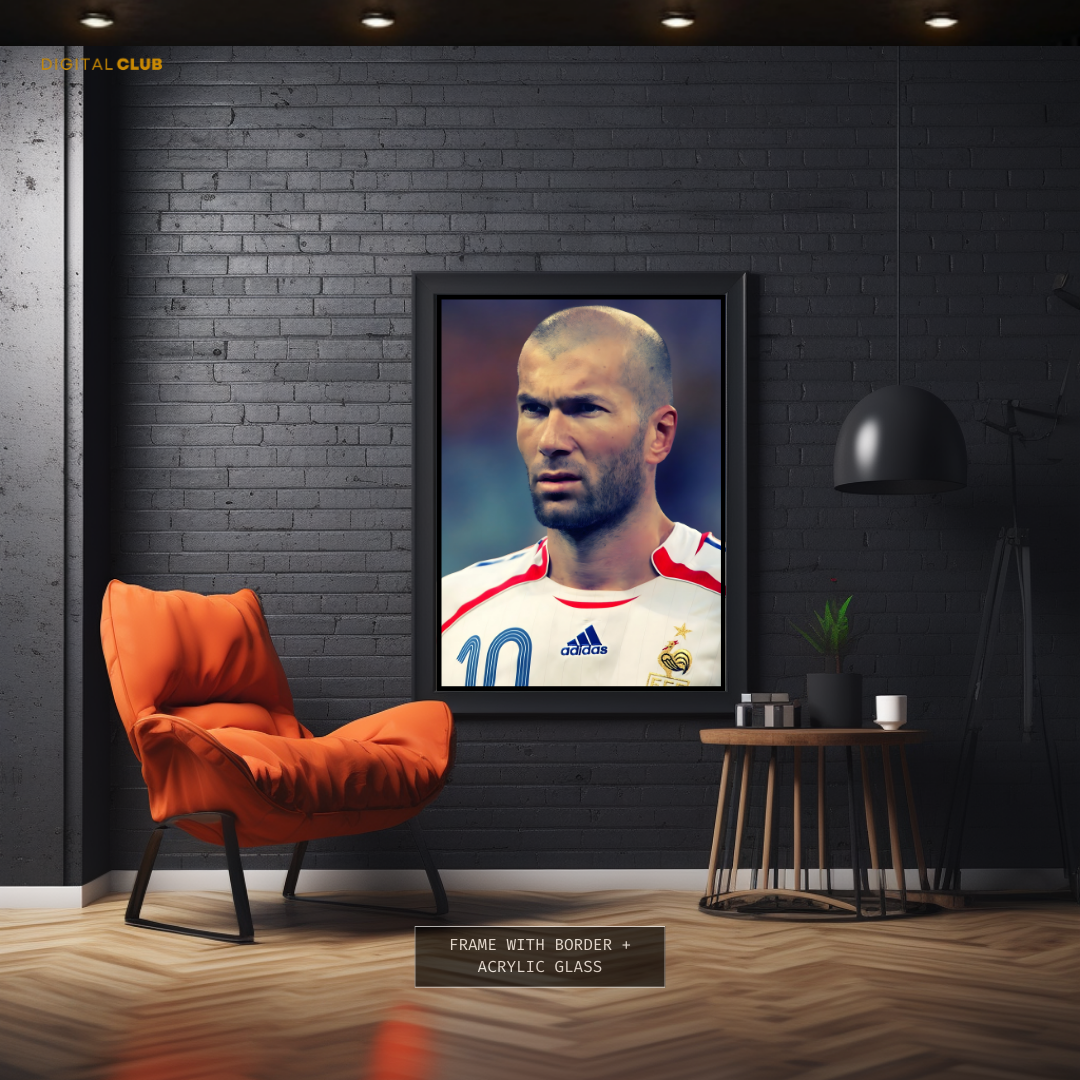 Zidane France Football Premium Wall Art
