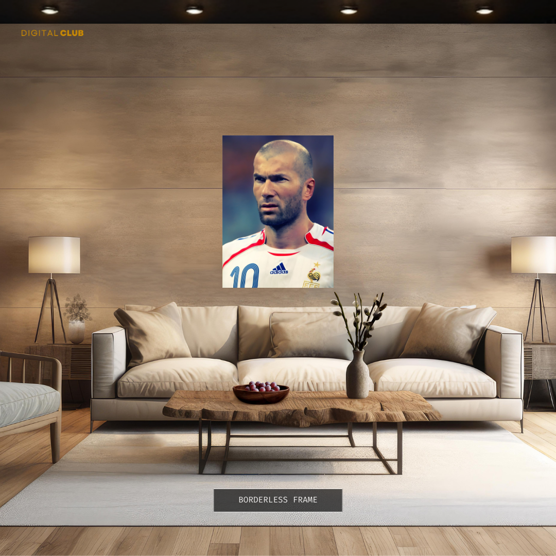 Zidane France Football Premium Wall Art