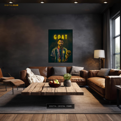 Messi - GOAT Artwork - Premium Wall Art