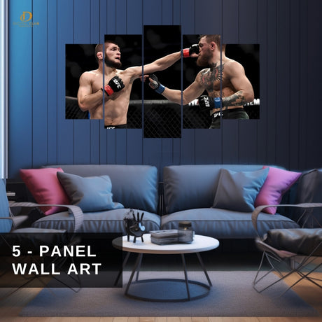 Khabib x Conor - UFC - 5 Panel Wall Art