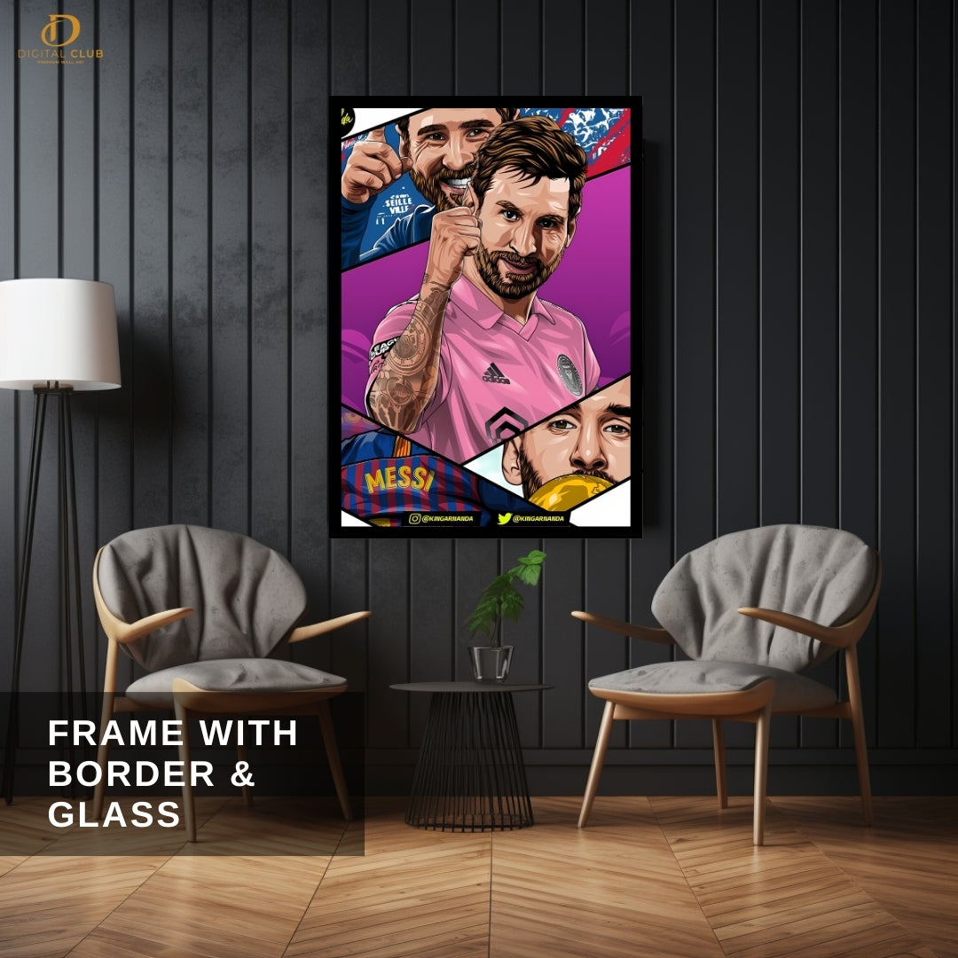 Messi Goat - Football - Premium Wall Art
