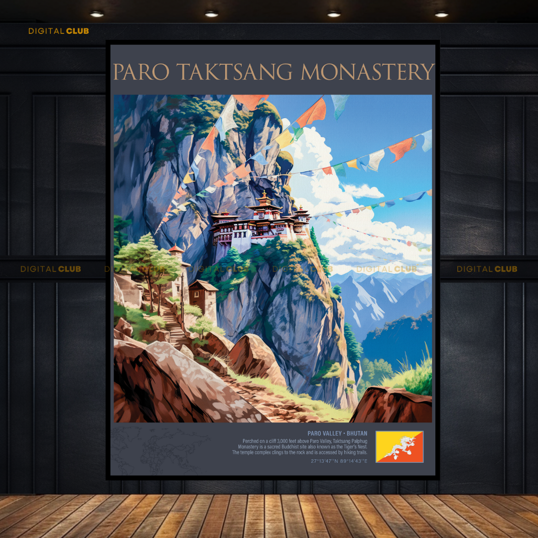 Paro Taktsang Monastery Premium Wall Art